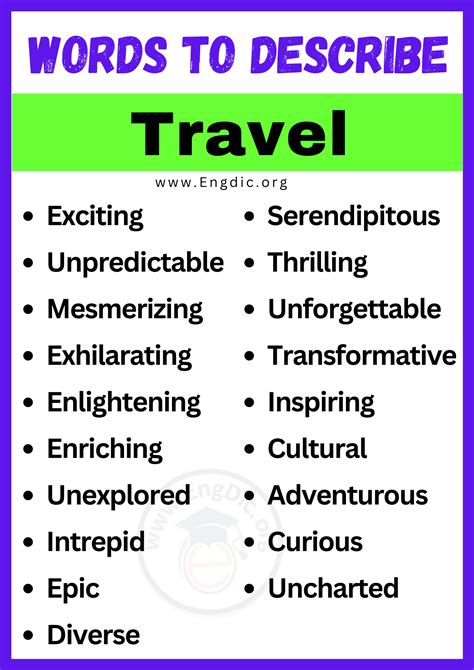 What describes traveling?