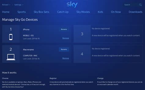 What devices support Sky?