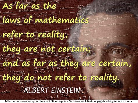 What did Einstein say about mathematics?