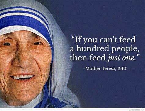 What did Mother Teresa say?