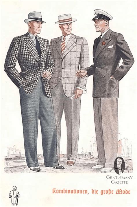 What did men wear in the 1930s?