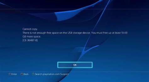 What do I do if my PS4 says not enough free space?