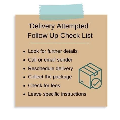 What do I do if my package was attempted delivery?