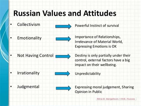 What do Russians value most?