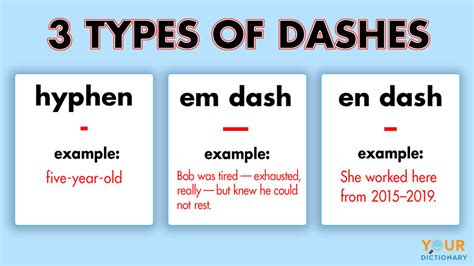 What do dashes emphasize?