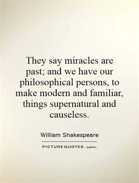 What do philosophers say about miracles?