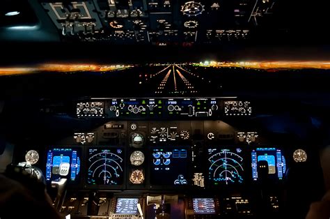 What do pilots see when flying at night?