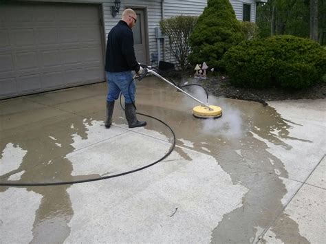 What do professionals clean concrete with?