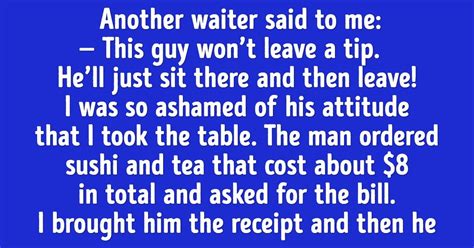 What do waiters say to customers?
