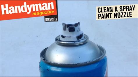 What do you clean spray paint nozzles with?