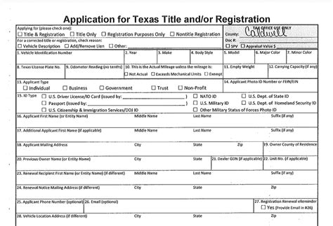 What do you need for proof of registration in Texas?