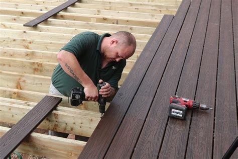 What do you put down before decking?
