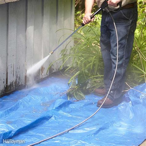 What do you put down before power washing?