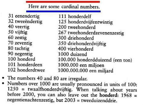 What do you put in front of a Dutch number?