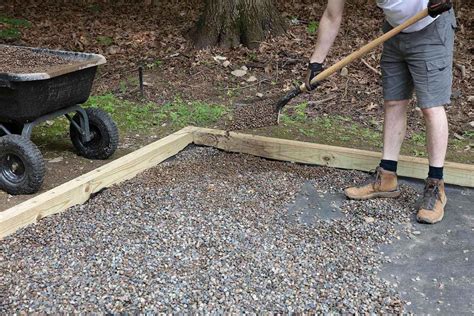 What do you put under a gravel patio?