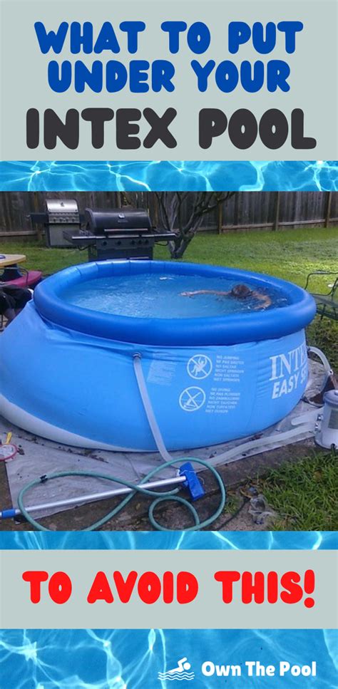 What do you put under an Intex pool?