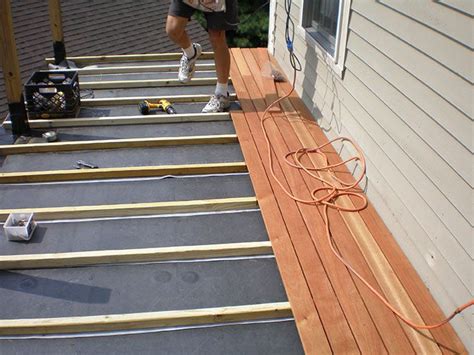 What do you put under decking?