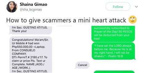 What do you reply to a scammer?