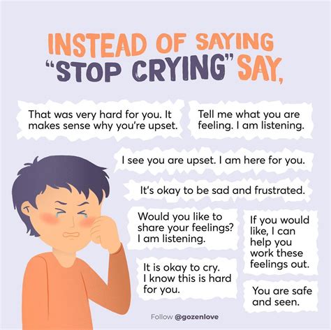 What do you say to someone who is trying not to cry?