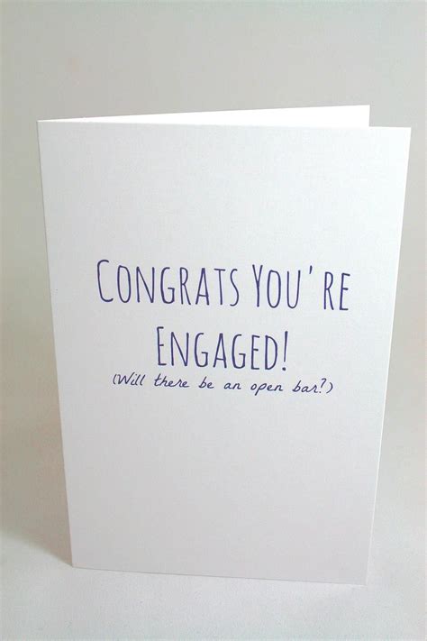 What do you write in an engagement card funny?