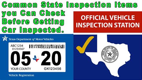 What documents are needed for Texas vehicle inspection?