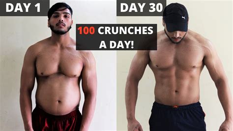 What does 100 crunches a day do?