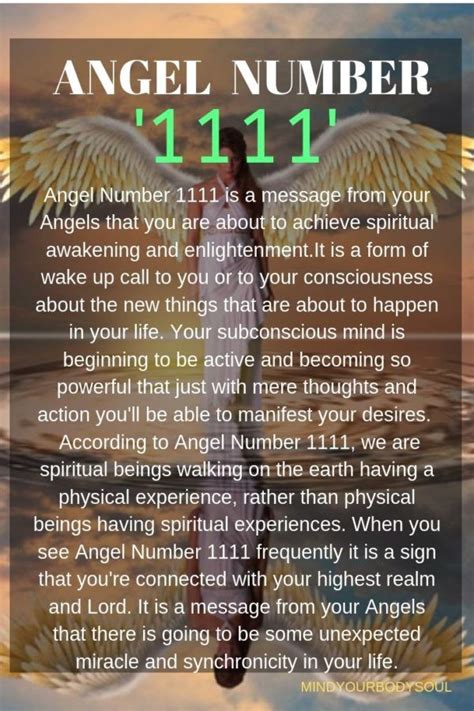 What does 1111 mean in angel numbers?