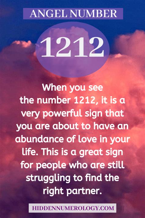 What does 1212 mean in love?