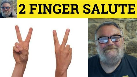 What does 2 fingers mean in slang?