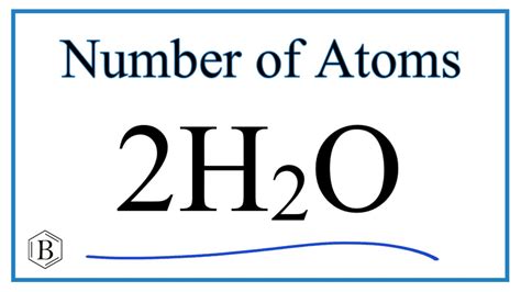 What does 2 in front of 2h2o stand for?