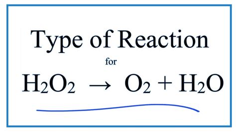 What does 2H2O2 → 2H2O O2 mean?