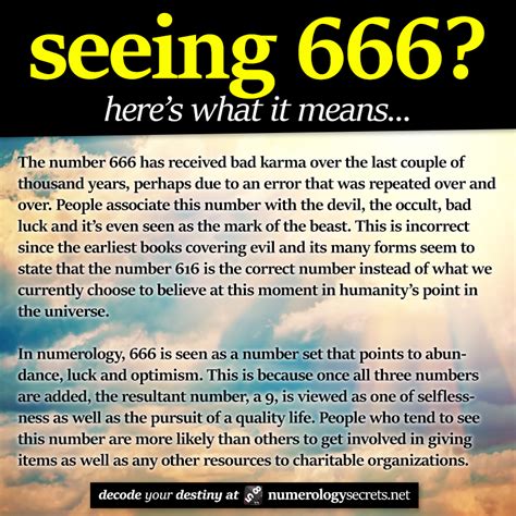 What does 666 mean in money?