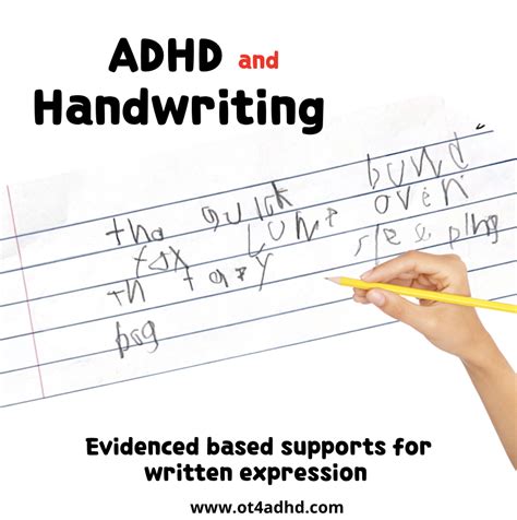 What does ADHD handwriting look like?