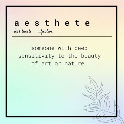 What does Aesthete mean?