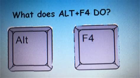 What does Alt +F4 do?