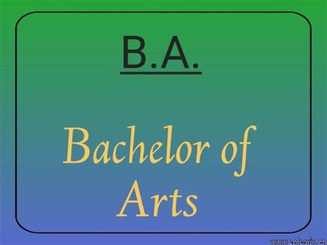What does BA stand for in college?