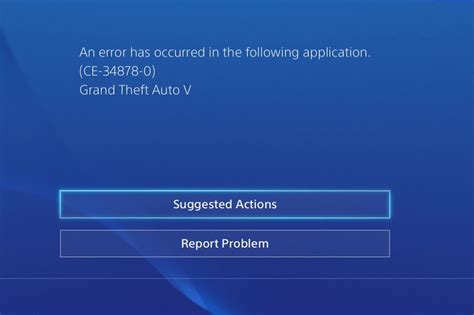 What does CE 34878 0 mean on PS4?