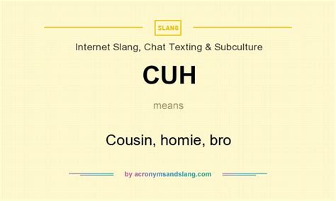 What does CUH mean in slang?