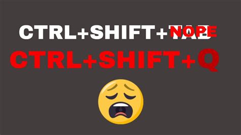 What does Ctrl Shift +Q do?