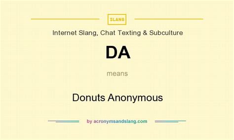 What does DA stand for in texting?