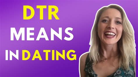 What does DTR mean in dating?