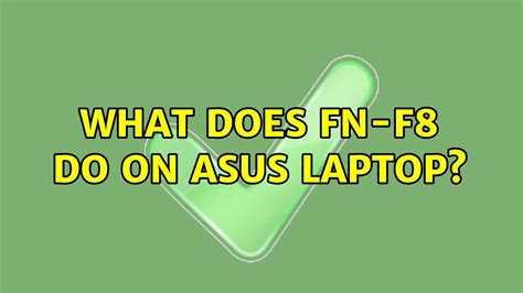 What does F8 do on Asus?