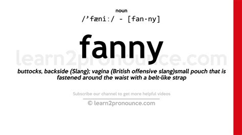 What does Fanny mean in Canadian?