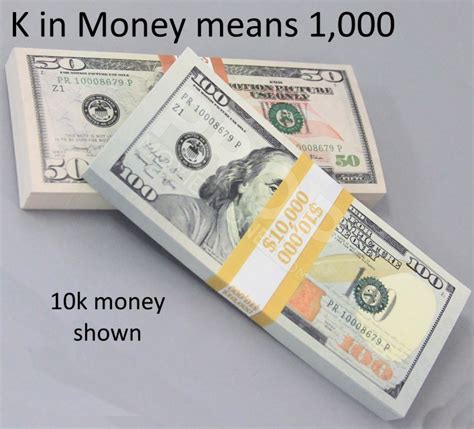 What does G mean in money?