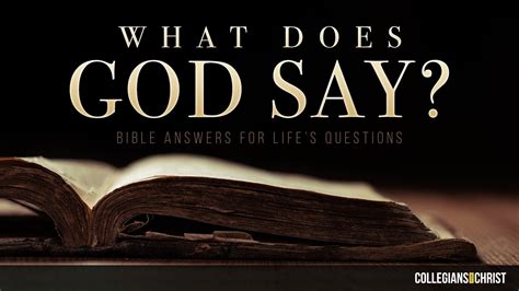 What does God say about death?