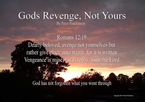 What does God say about taking revenge?