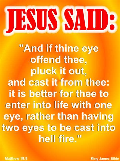 What does Jesus say about eyes?