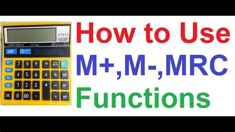 What does MC M+ M MR mean on calculator?