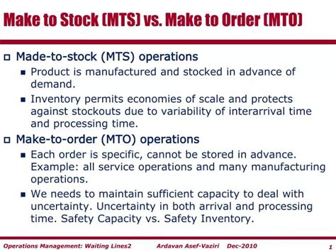 What does MTO mean in inventory?