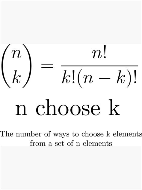 What does N choose K mean?